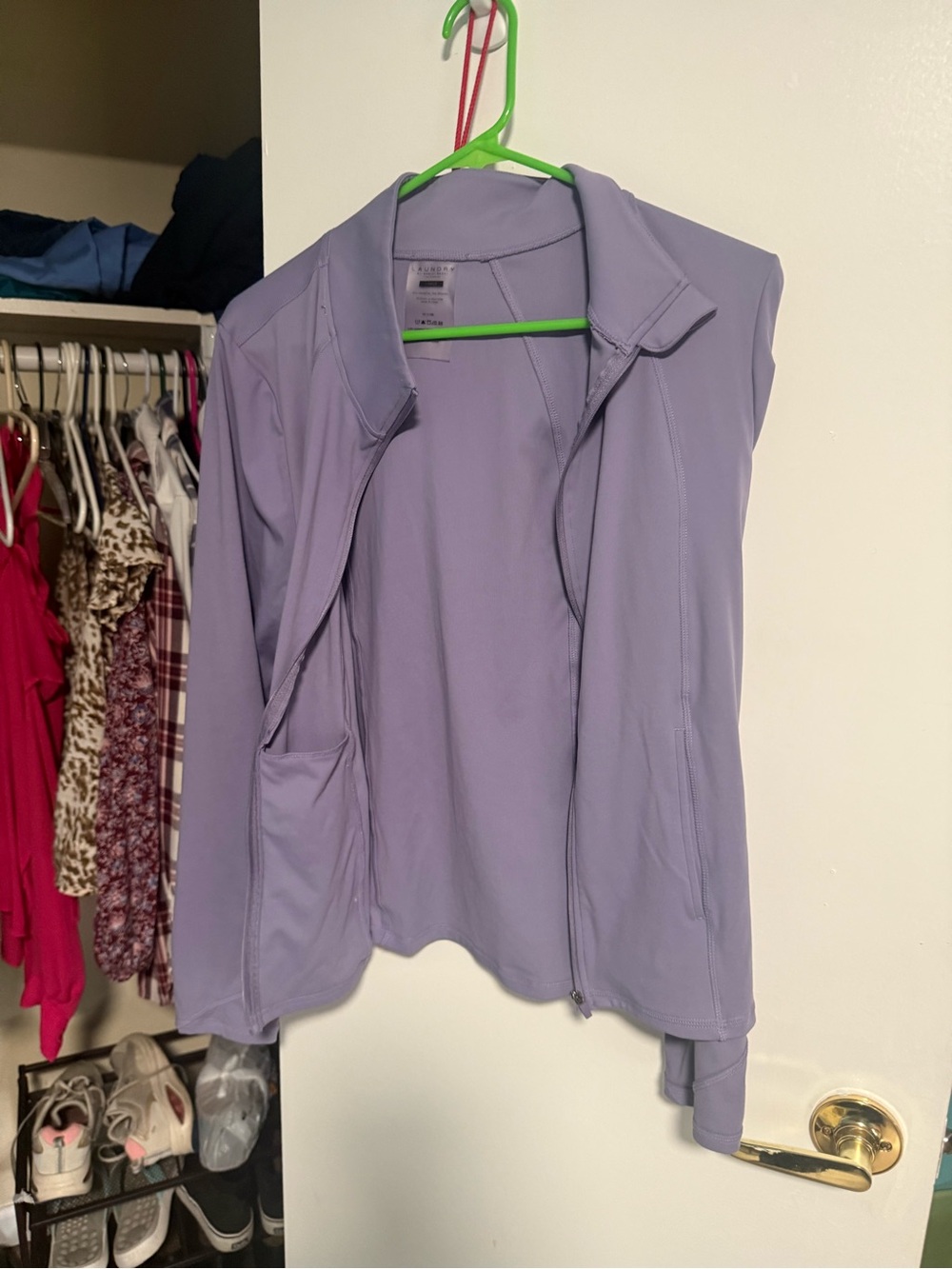 Laundry By Shelli Segal Lavender Full-Zip Jacket